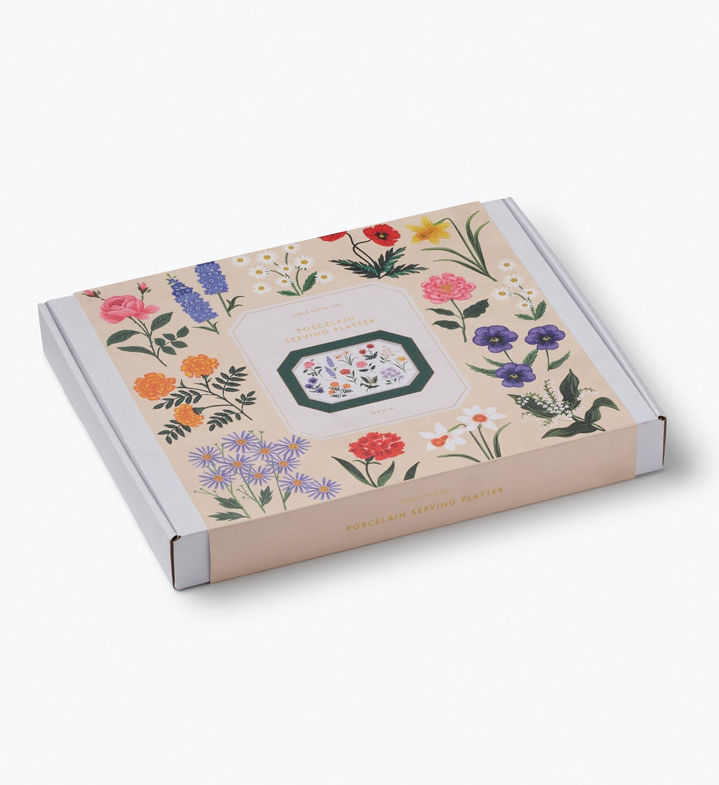 Large Porcelain Serving Platter - Garden Study